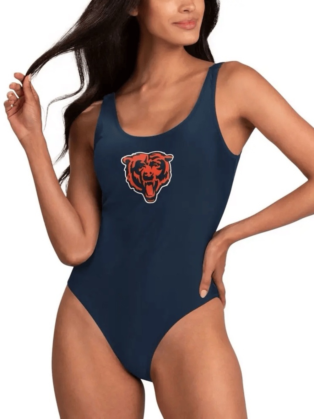 Chicago Bears Official NFL Women’s One Piece Swimsuit Navy Size XL